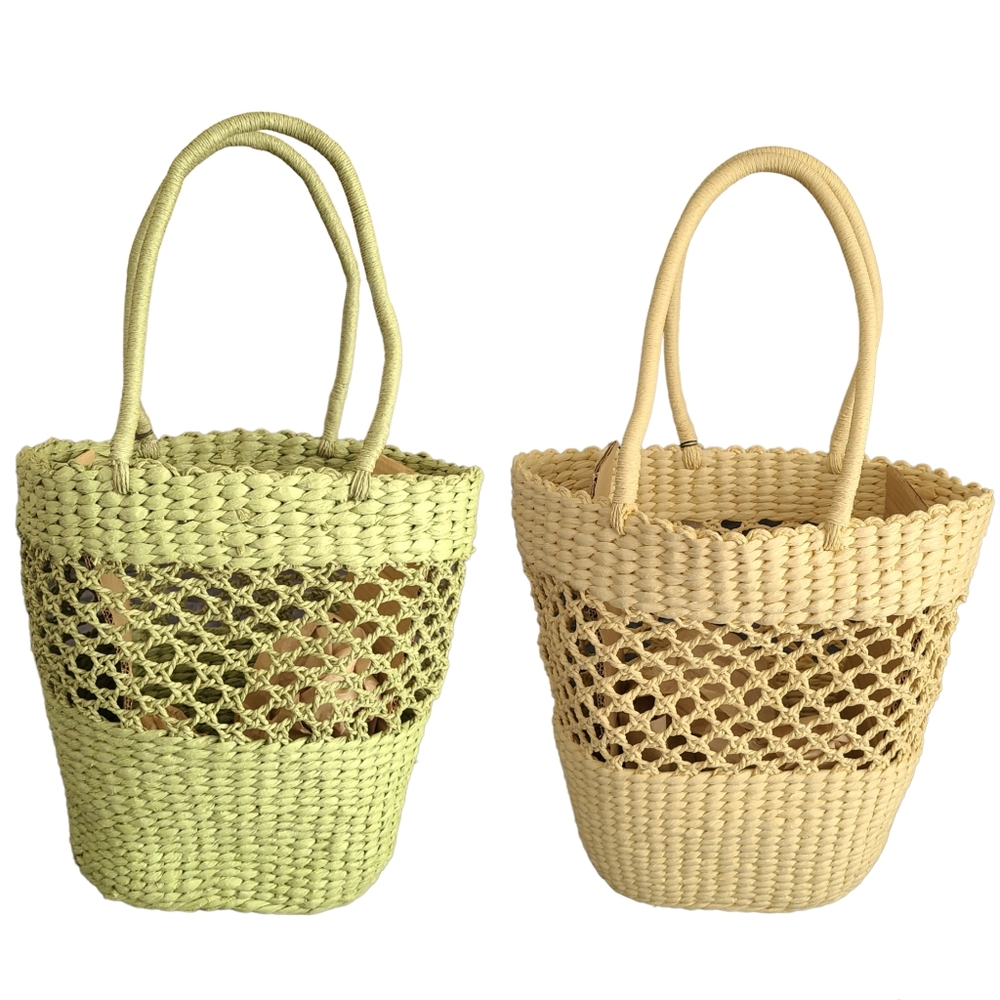 LAST ONE Straw Tote Handbag - Shade & Shore BEIGE ONLY - Picture 11 of 13
